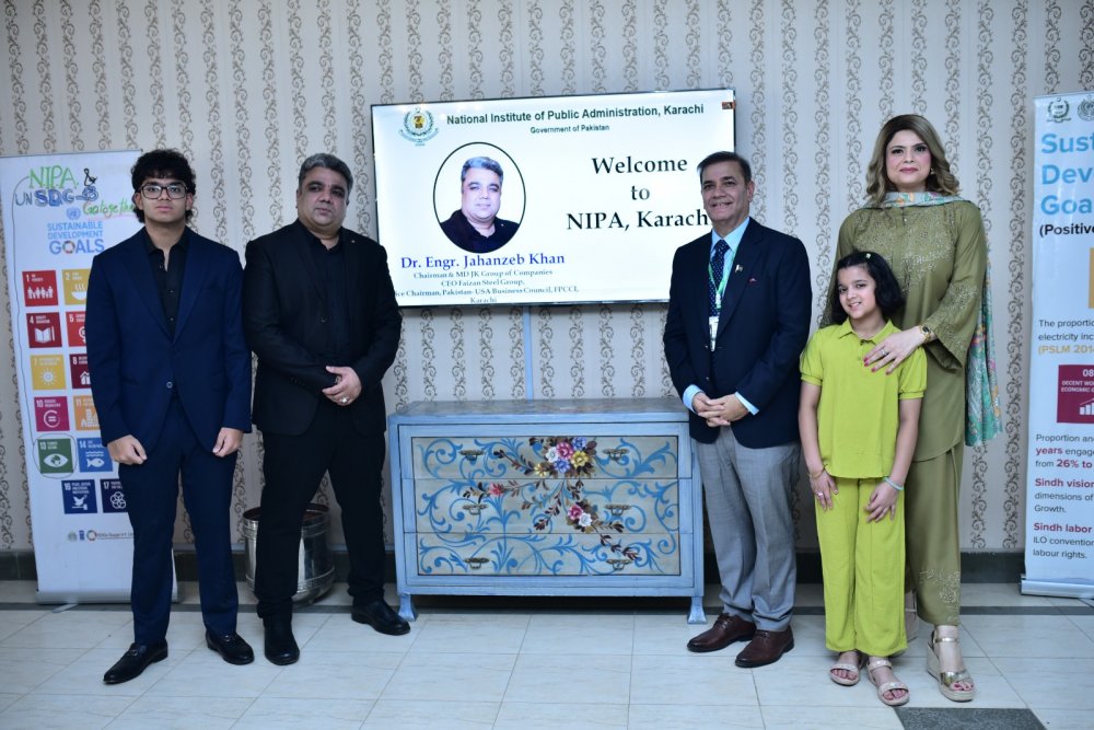 Dr. Engr. Jahanzeb Khan, Chairman & MD of JK Group and CEO of Faizan Steel, visited NIPA Karachi