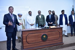 Senate Standing Committee Chairman Senator Rana Mahmood Ul Hasan, along with the members of the committee Senator Amir Waliuddin & Senator Atta ur Rehman visited NIPA, Karachi.