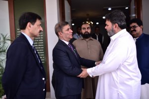 Senate Standing Committee Chairman Senator Rana Mahmood Ul Hasan, along with the members of the committee Senator Amir Waliuddin & Senator Atta ur Rehman visited NIPA, Karachi.